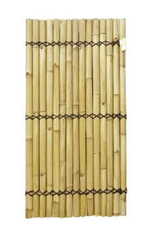 Bambuselement Modell Surabaya, starr, gelb-braun (Apus), mit Zierseil. Durchmesser 3-5cm 180 x 90 cm Höhe. 